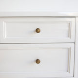 Hampton Solid Mahogan  Dresser – 5 Drawer - 1.0m - White