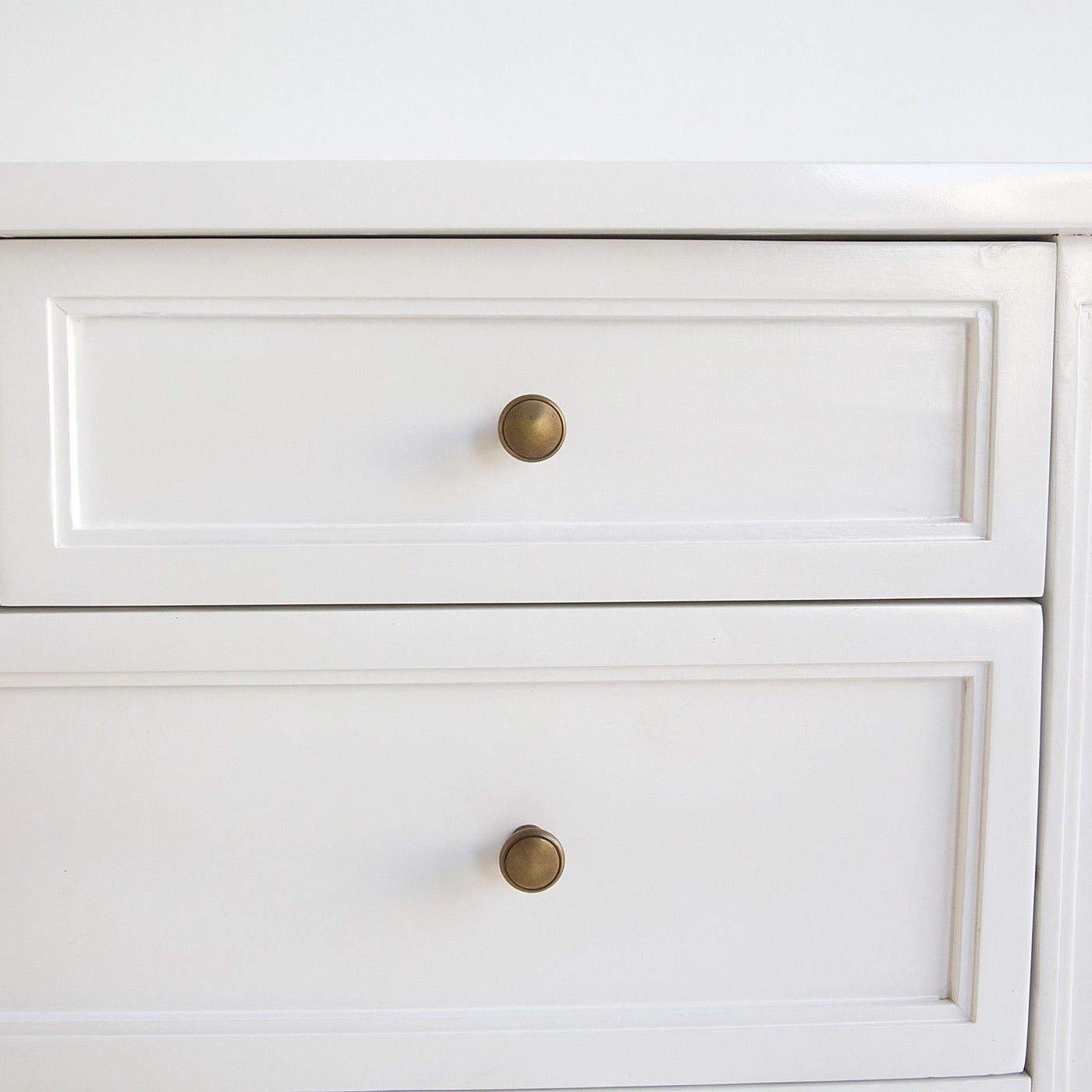Hampton Solid Mahogan  Dresser – 5 Drawer - 1.0m - White