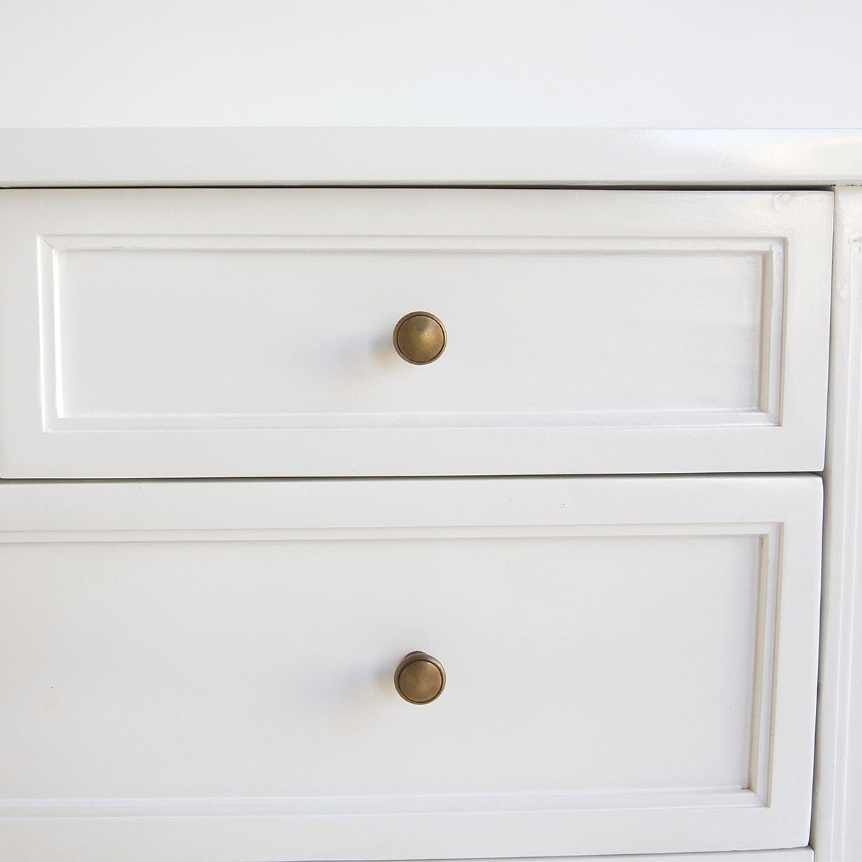 Hampton Solid Mahogan  Dresser – 5 Drawer - 1.0m - White