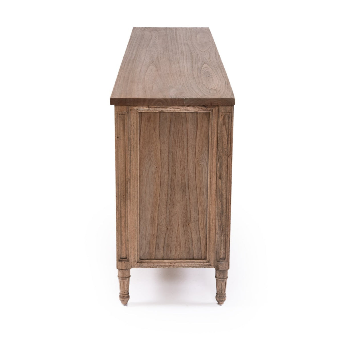 Hampton Weathered Oak Cane Four Door Sideboard - 2.04m