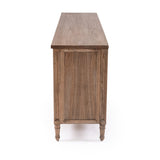 Hampton Weathered Oak Cane Four Door Sideboard - 2.04m