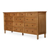 Hampton Weathered Oak Dresser  13 Drawer – 2.0m