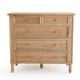 Hampton Weathered Oak Dresser – 5 Drawer – 1m