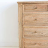 Hampton Weathered Oak Dresser – 5 Drawer – 1m