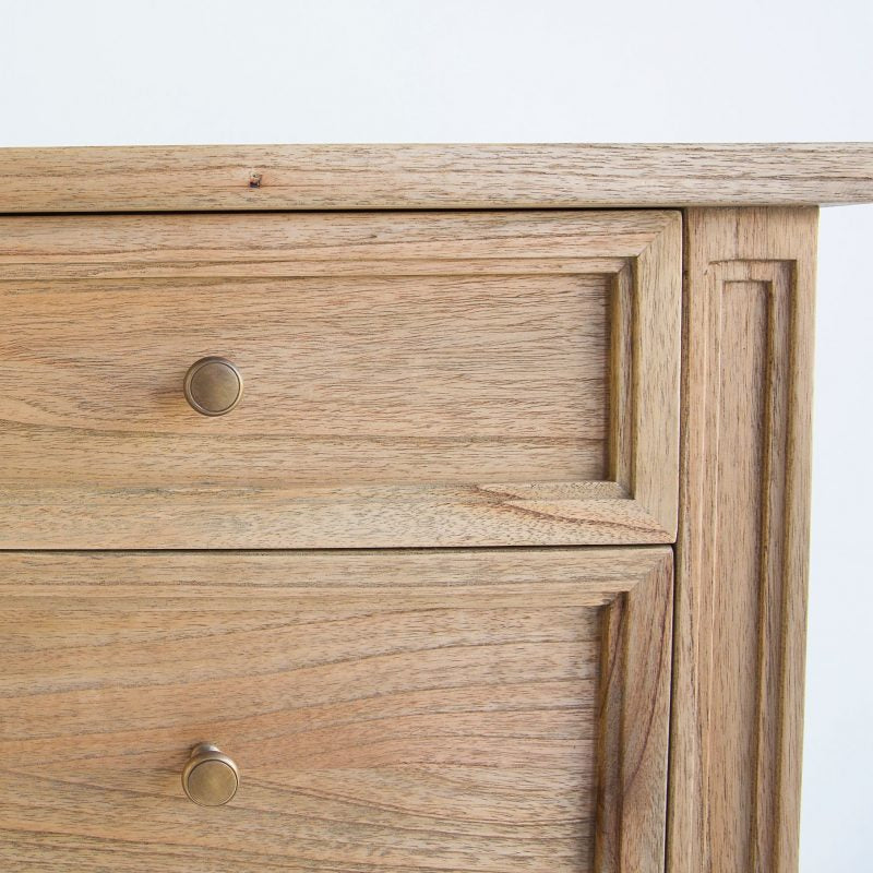 Hampton Weathered Oak Dresser – 5 Drawer – 1m