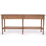 Hampton Wide Console Table – Weathered Oak – 1.85m