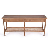 Hampton Wide Console Table – Weathered Oak – 1.8m