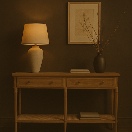 Hampton Wide Console Table – Weathered Oak – 1.8m 