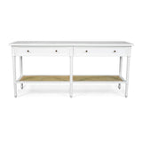 Hampton Wide Console Table – White – 1.85m