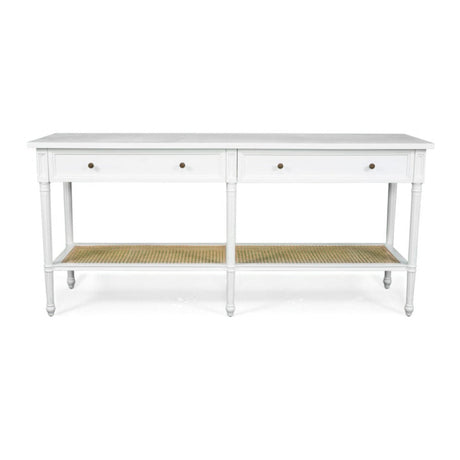Hampton Wide Console Table – White – 1.85m