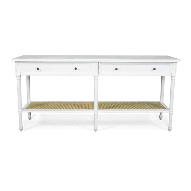 Hampton Wide Console Table – White – 1.85m