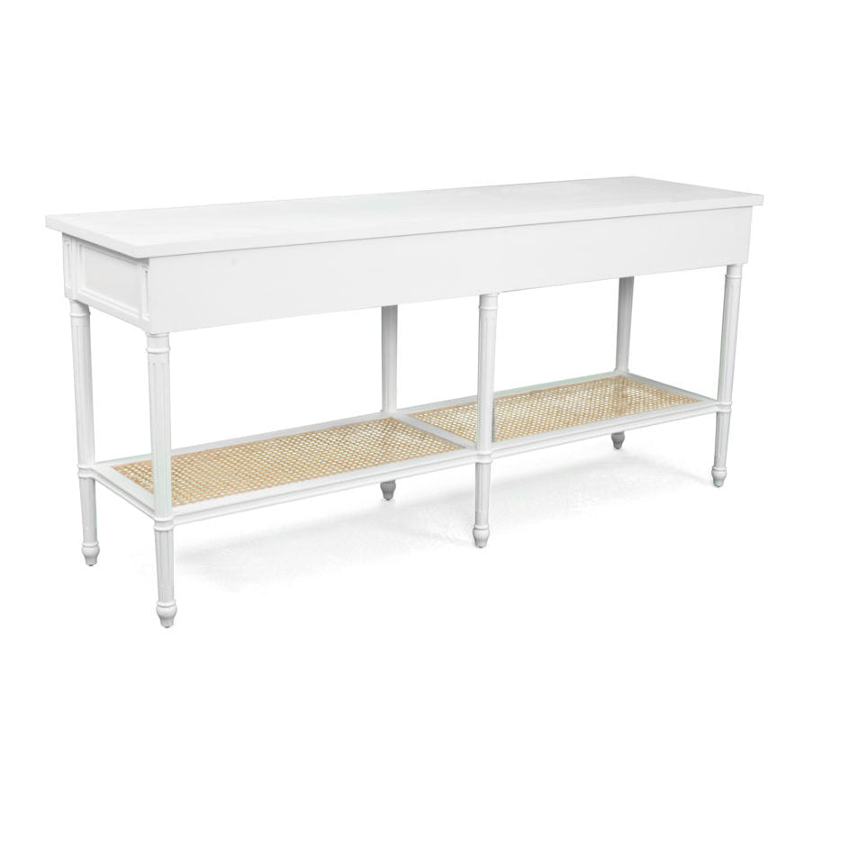Hampton Wide Console Table – White – 1.85m