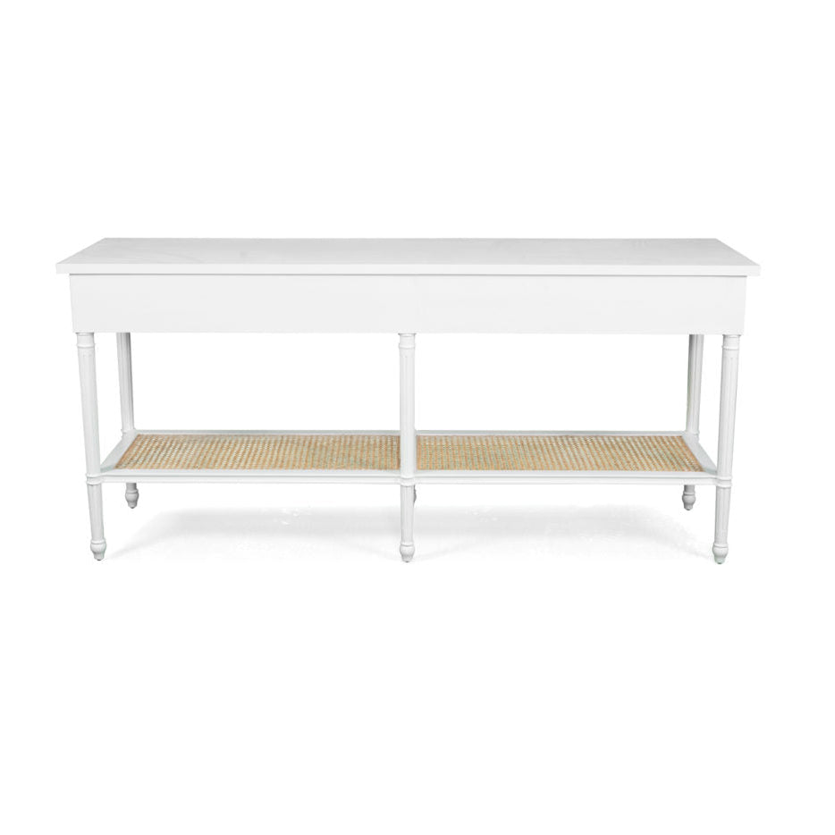 Hampton Wide Console Table – White – 1.85m