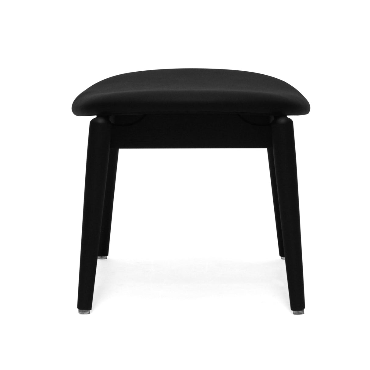Harlow American Oak Foot Stool – Black with Black Leather