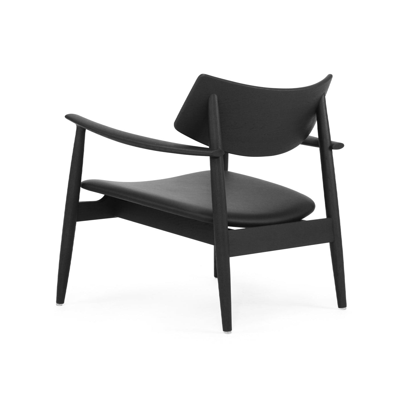 Harlow American Oak Occasional Chair – Black with Leather Seat