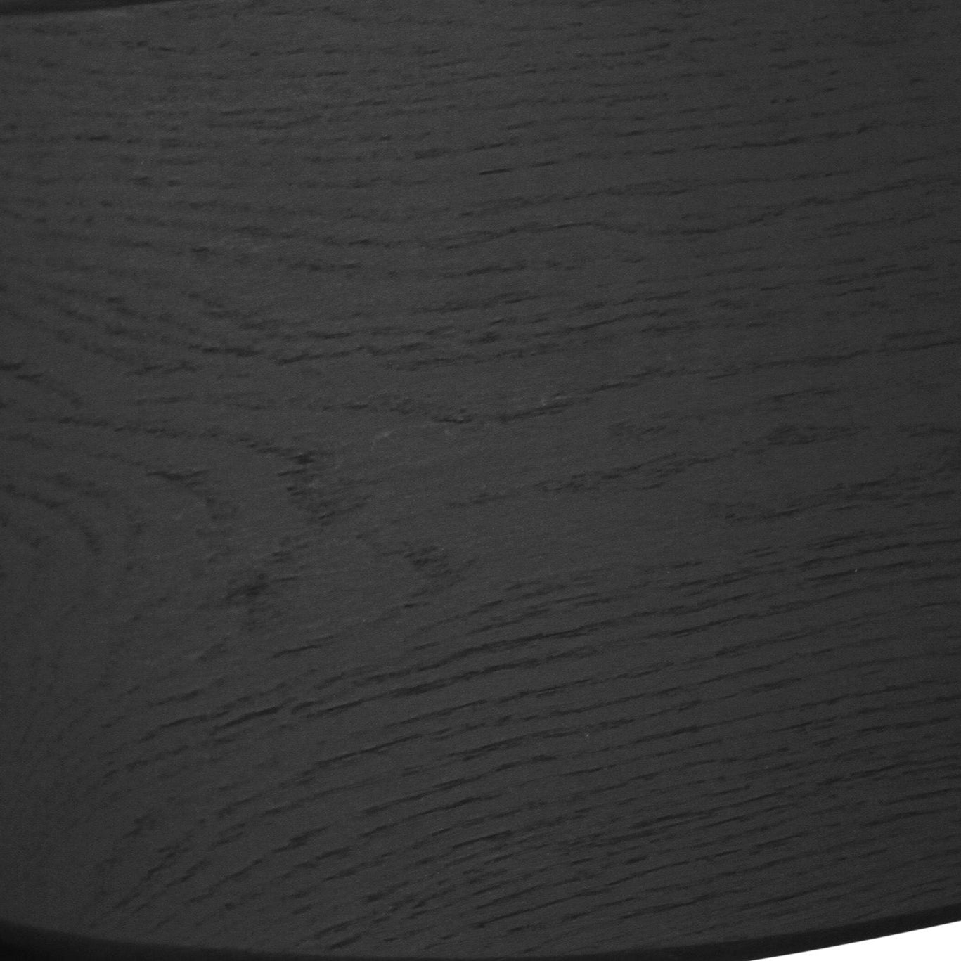 Harlow American Oak Occasional Chair – Black with Leather Seat