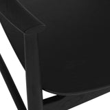 Harlow American Oak frame Dining Armchair – Black with Timber Seat