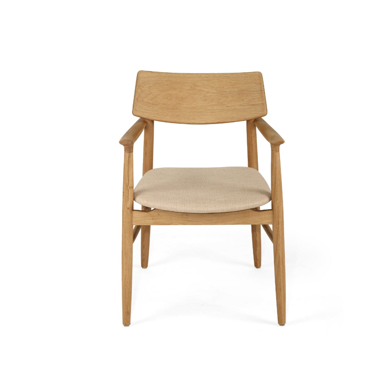Harlow American Oak frame Dining Armchair – Natural