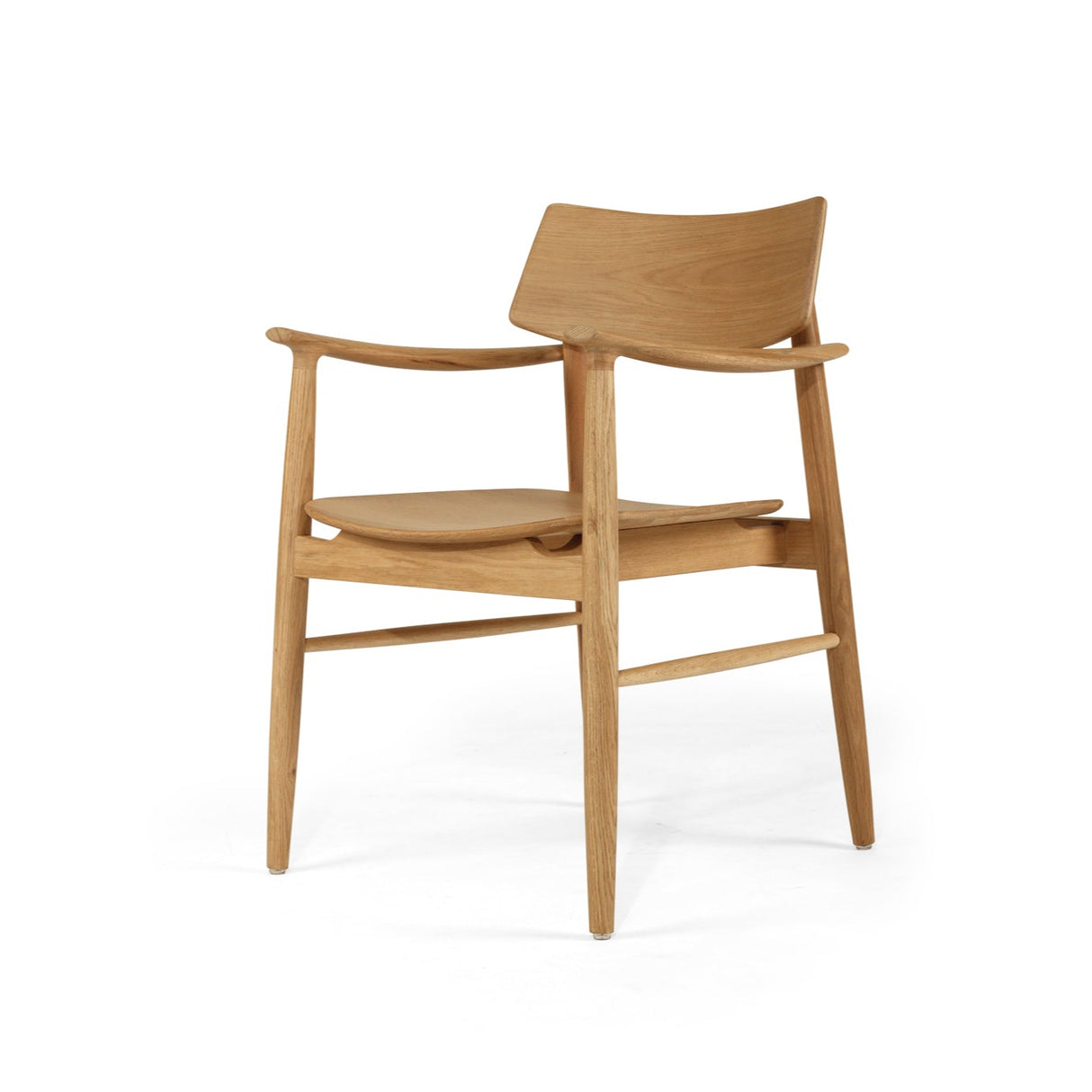 Harlow American Oak frame Dining Armchair – Natural with Timber Seat