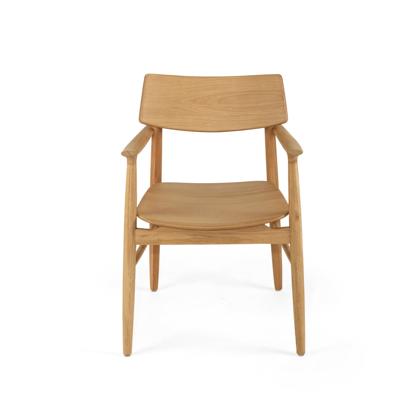 Harlow American Oak frame Dining Armchair – Natural with Timber Seat