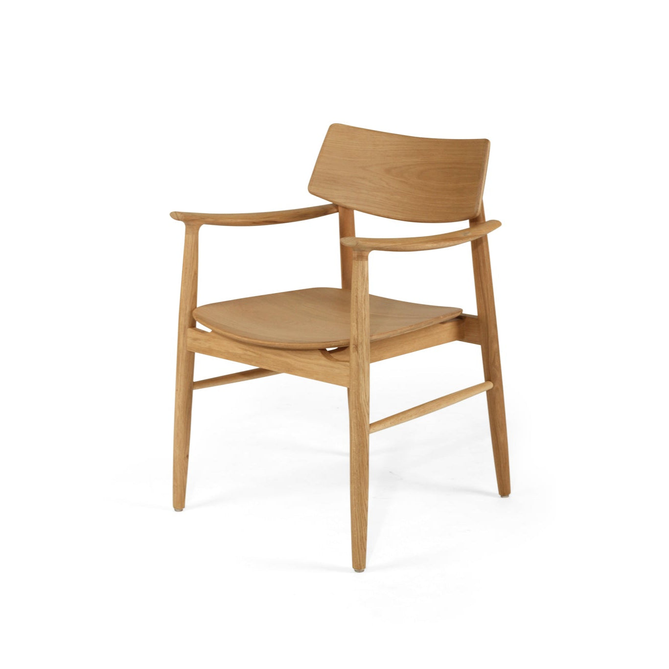 Harlow American Oak frame Dining Armchair – Natural with Timber Seat