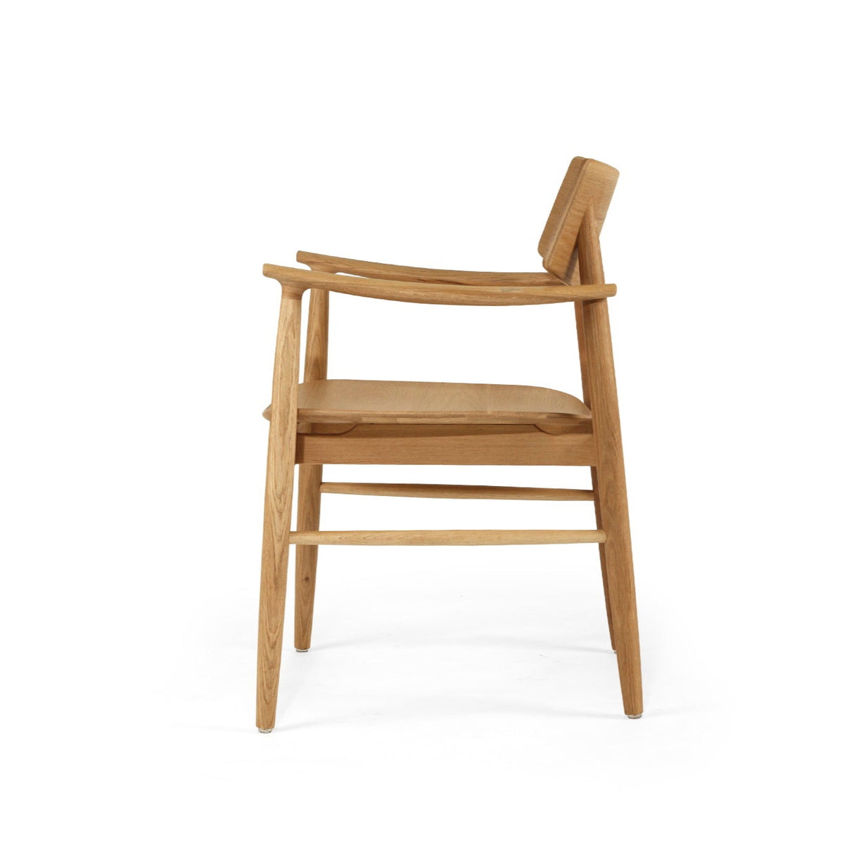 Harlow American Oak frame Dining Armchair – Natural with Timber Seat