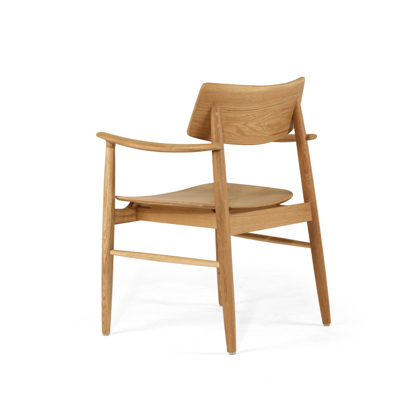 Harlow American Oak frame Dining Armchair – Natural with Timber Seat