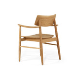 Harlow American Oak frame Dining Armchair – Natural with Timber Seat