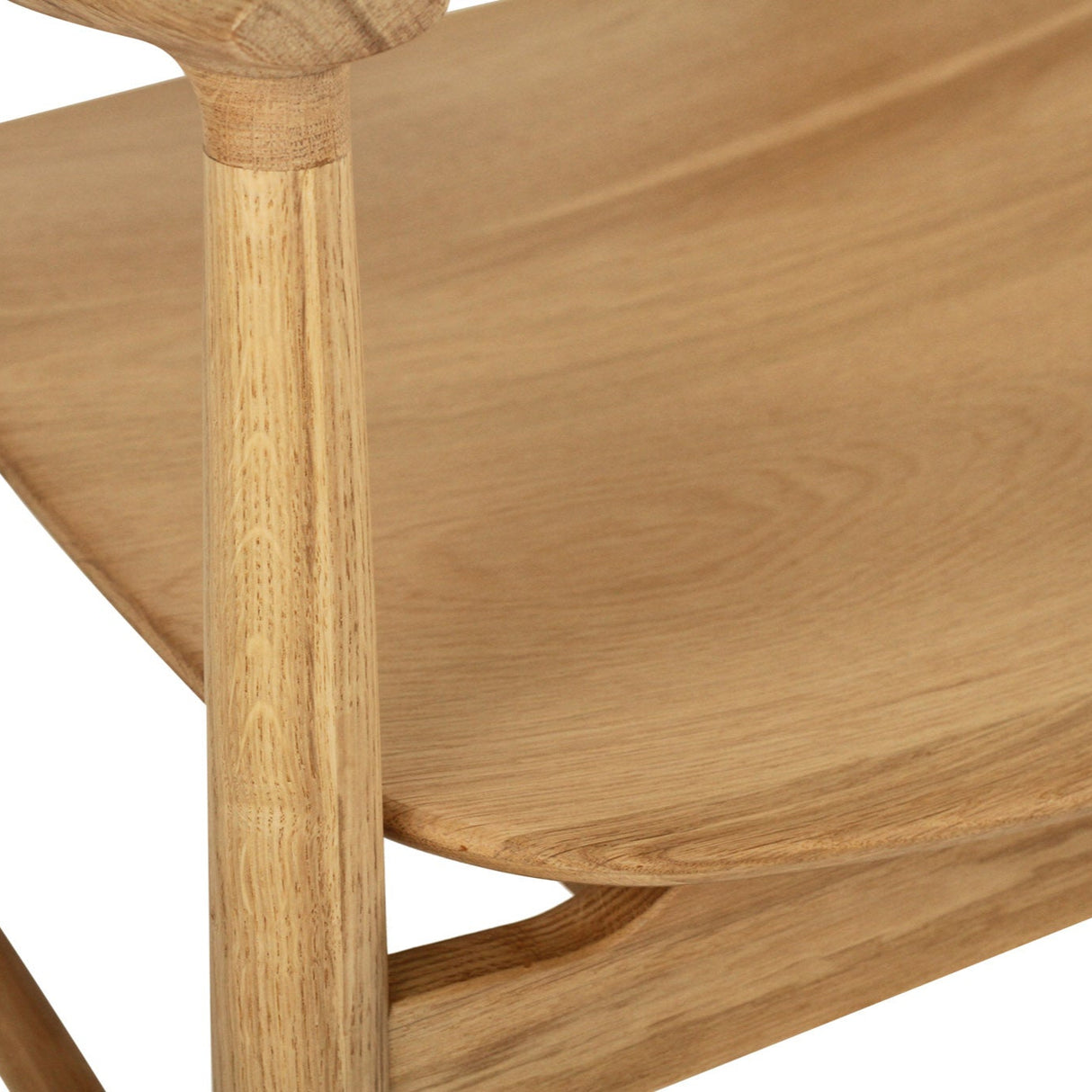 Harlow American Oak frame Dining Armchair – Natural with Timber Seat