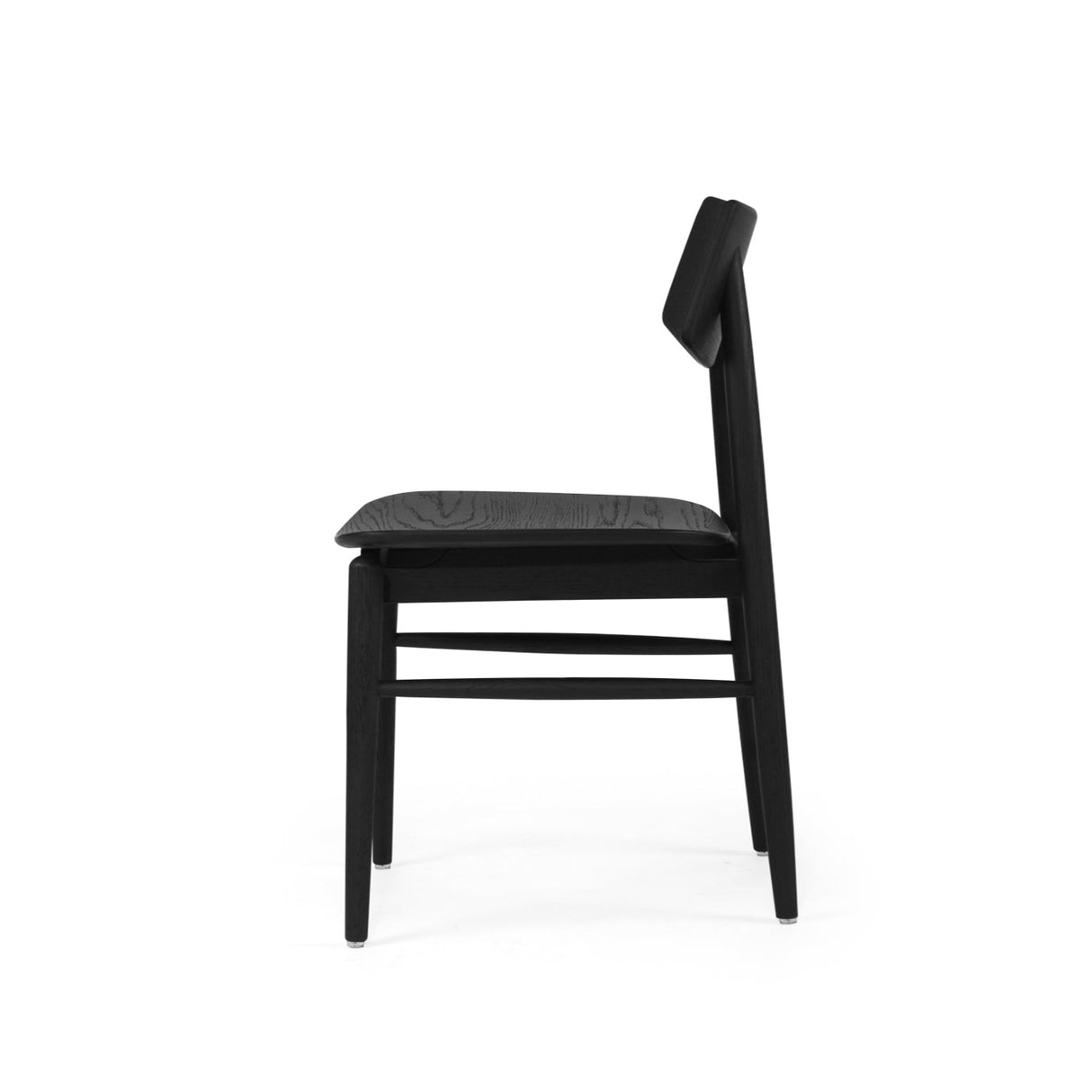 Harlow Black American Oak Dining Chair – Black with Timber Seat