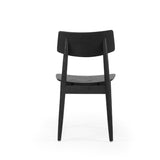 Harlow Black American Oak Dining Chair – Black with Timber Seat