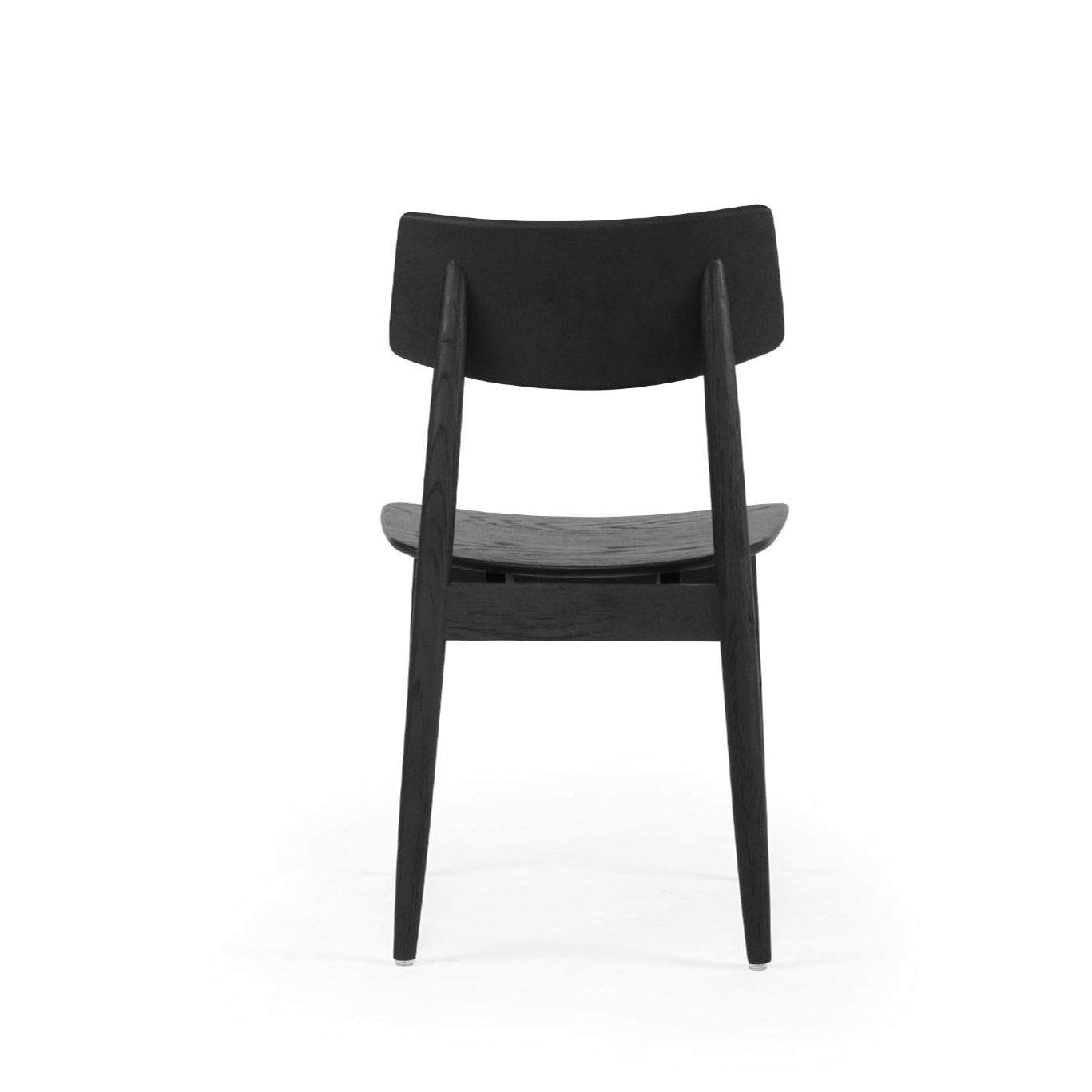 Harlow Black American Oak Dining Chair – Black with Timber Seat