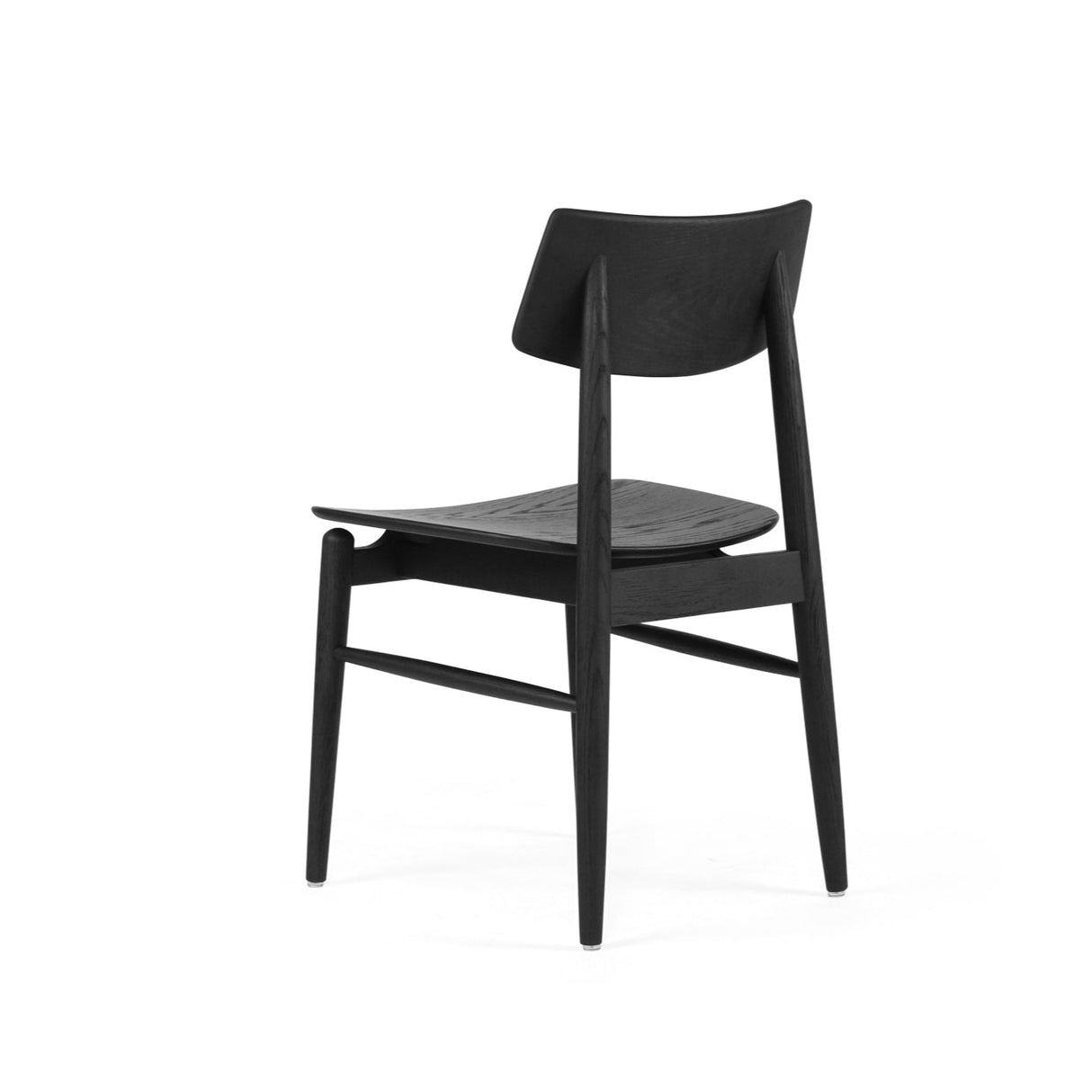 Harlow Black American Oak Dining Chair – Black with Timber Seat