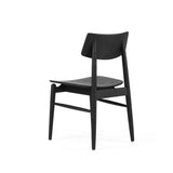 Harlow Black American Oak Dining Chair – Black with Timber Seat