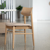 Harlow Black American Oak Dining Chair – Natural