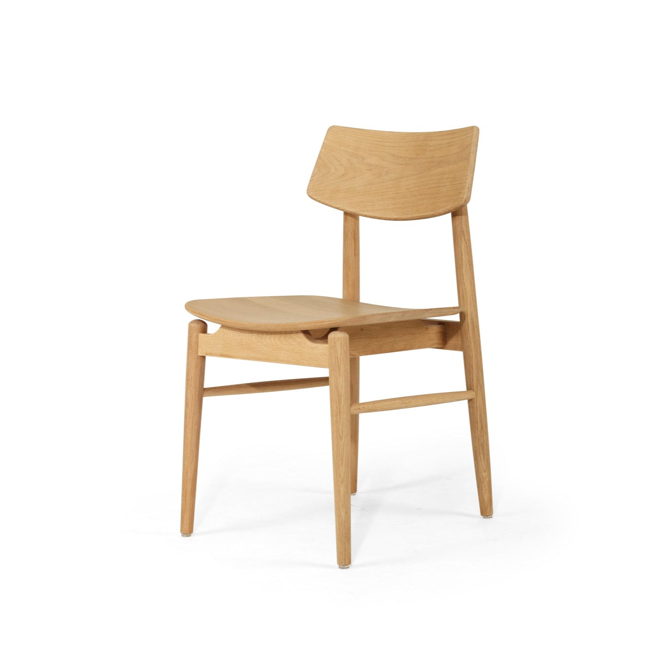 Harlow Black American Oak Dining Chair – Natural with Timber Seat