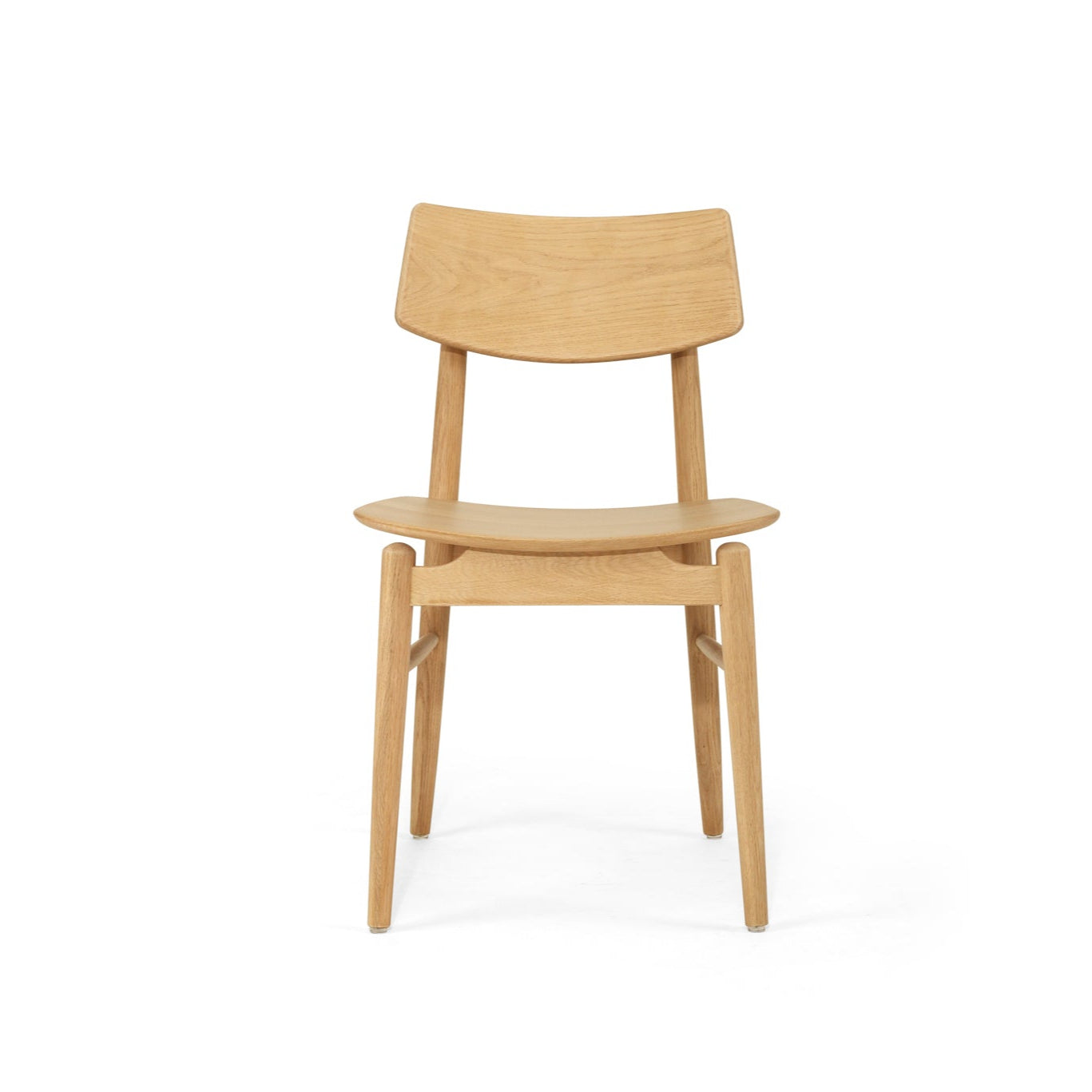 Harlow Black American Oak Dining Chair – Natural with Timber Seat