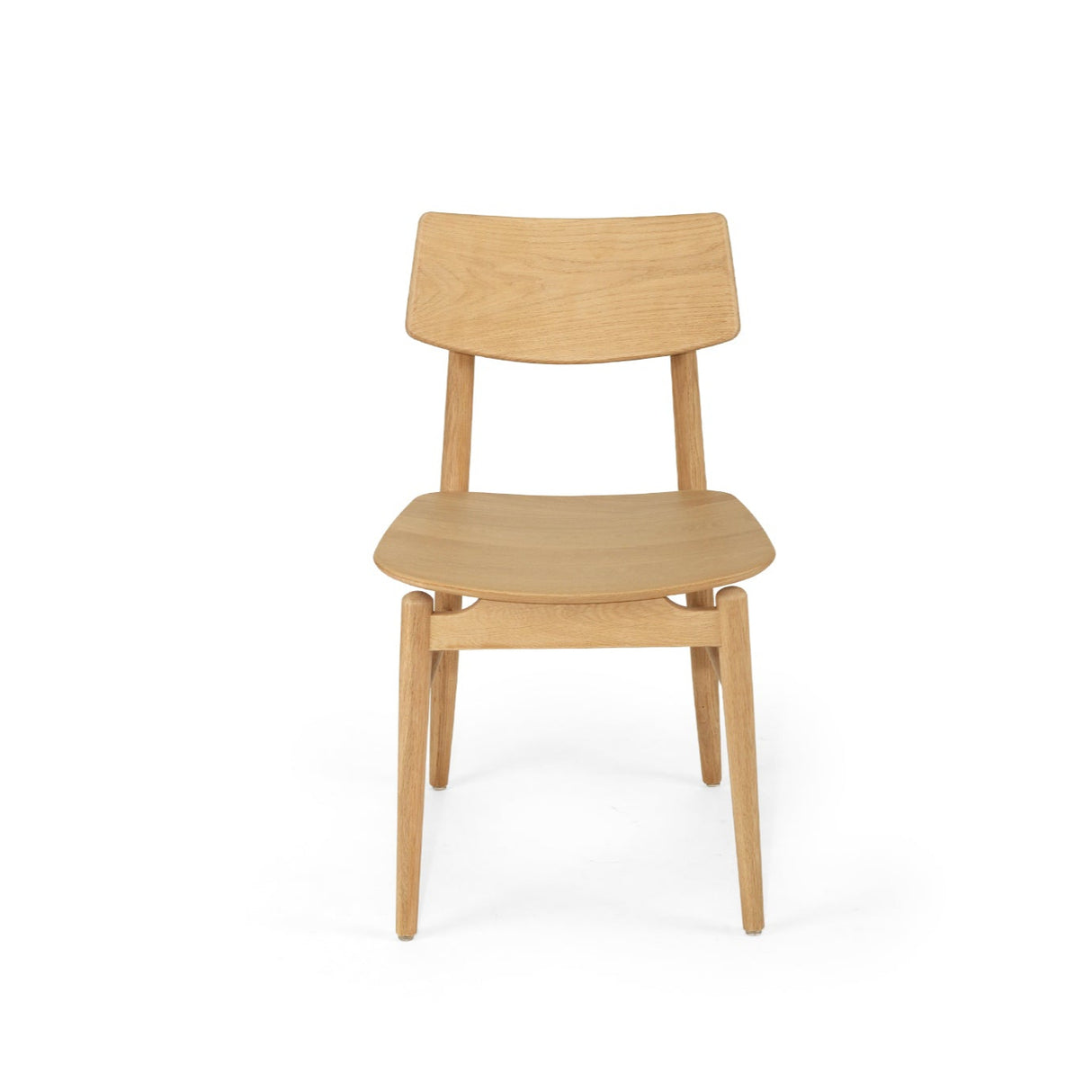 Harlow Black American Oak Dining Chair – Natural with Timber Seat
