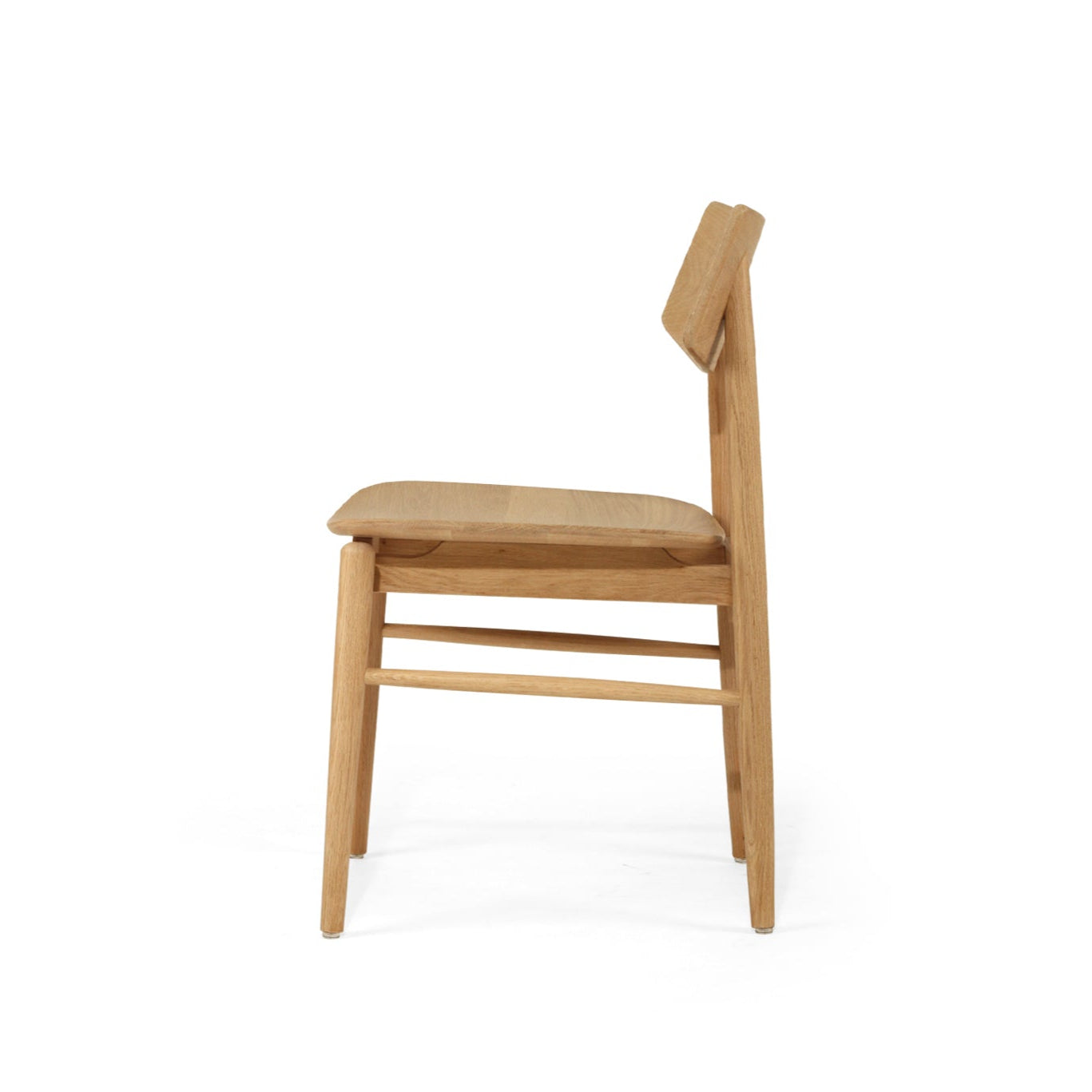 Harlow Black American Oak Dining Chair – Natural with Timber Seat