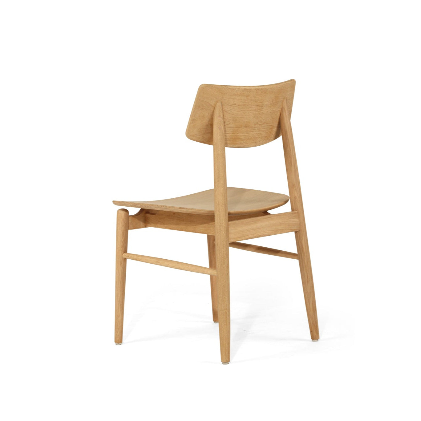 Harlow Black American Oak Dining Chair – Natural with Timber Seat