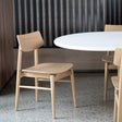 Harlow Black American Oak Dining Chair – Natural with Timber Seat