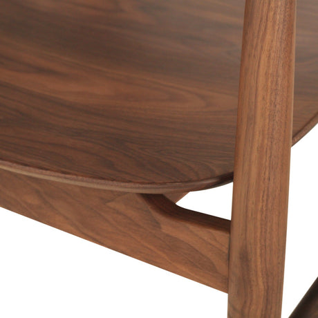 Harlow Black American Walnut Dining Armchair – Walnut with Timber Seat