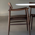 Harlow Black American Walnut Dining Armchair – Walnut with Timber Seat