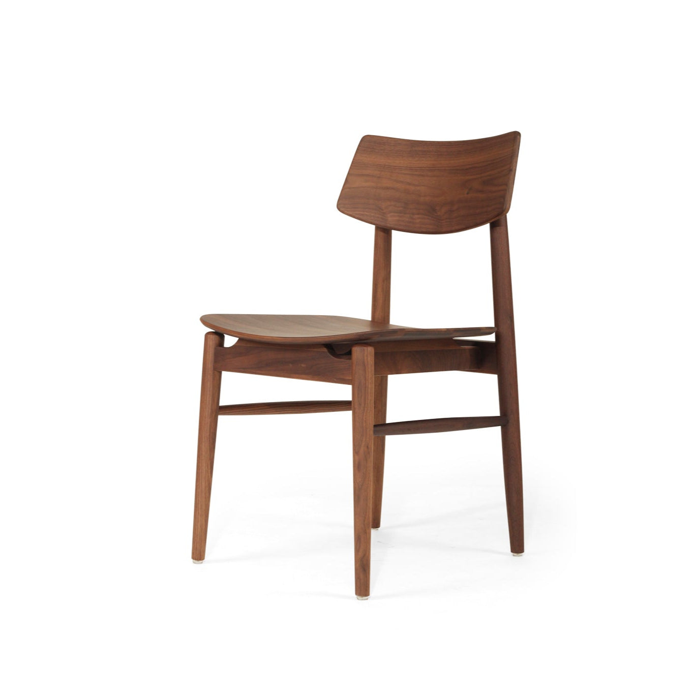 Harlow Black American Walnut Dining Chair – Walnut with Timber Seat