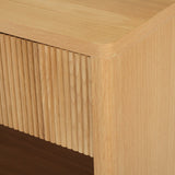 Harlow Black Oak Bedside Table – Natural