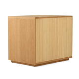 Harlow Black Oak Bedside Table – Natural