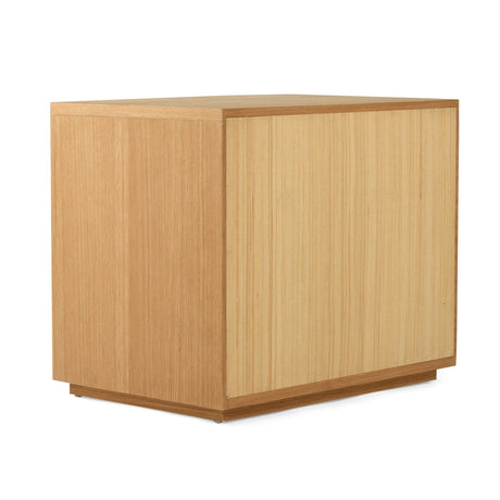 Harlow Black Oak Bedside Table – Natural