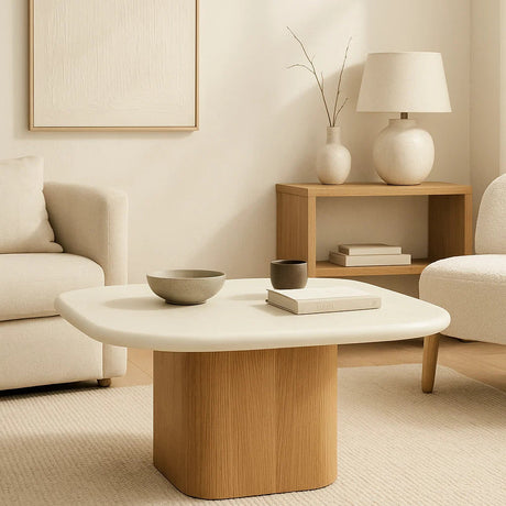 Harlow Oak veneer Oval Coffee Table – 1.5m – Natural Oak Base