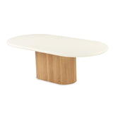 Harlow Oak veneer Oval Coffee Table – 1.5m – Natural Oak Base