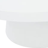 Harper White Micro Cement Coffee Table 0.8m